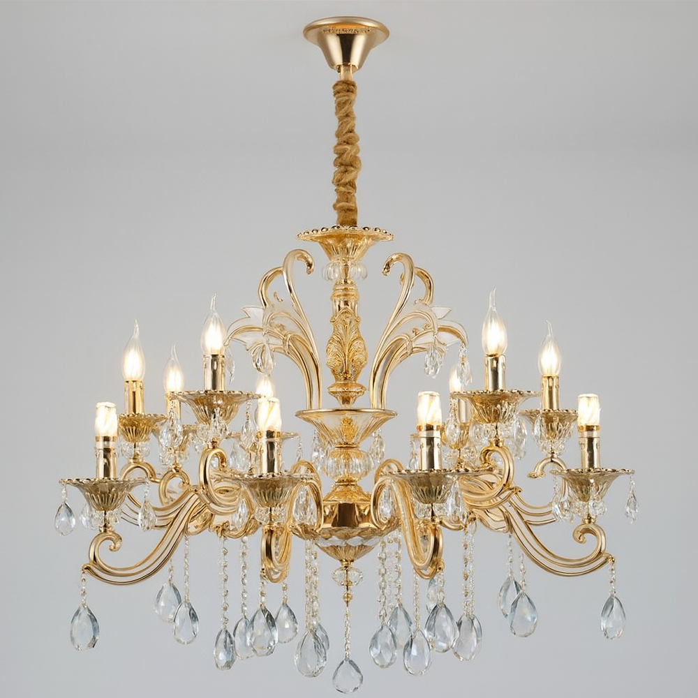 Candelabru clasic auriu cu 12 brate model 2325-8+4/FGD