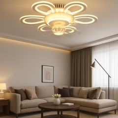 Lustra LED 26142/3 116W cu lumina reglabila 3000–6500K si telecomanda, ideala pentru living modern, oferind iluminare uniforma si stil discret.