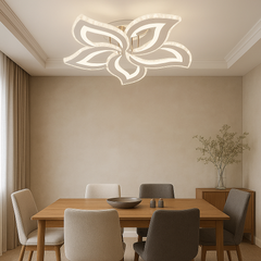 Lustra LED rotunda 156W cu RGB si lumina reglabila 3500K-6500K cu telecomanda, perfecta pentru un dining modern cu iluminare eleganta si versatila