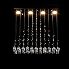 Candelabru Led Cu 20W cu LED integrat 600 mm cu telecomanda pentru living dormitor hol sufragerie corp de iluminat din cristal cu LED integrat si telecomanda pentru living dormitor hol sufragerie