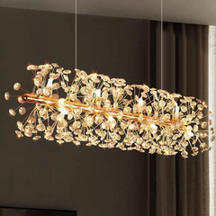 Candelabru Decorativ Suspendat 6W cu becuri G9 auriu metal 300 mm cu telecomanda pentru living dormitor hol sufragerie corp de iluminat din cristal cu becuri G9 si telecomanda pentru living dormitor hol sufragerie