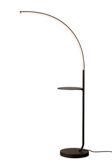 Lampadar 9234/1 arc LED negru cu masuta, lampa moderna