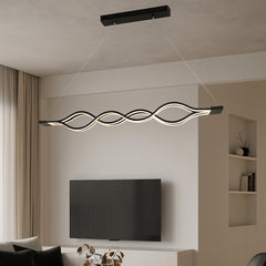 Pendul Led Suspendat Fl002 Bk – 80×2W, 1025×80×530 Mm, 3000–6500K, in interior modern