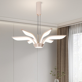 Lustra LED auriu 72W cu telecomanda, iluminare ambientala confortabila pentru dormitor