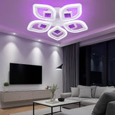 Lustra LED rotunda 8737/5 100W cu lumina reglabila si telecomanda, ideal a pentru livinguri moderne care necesita lumina puternica