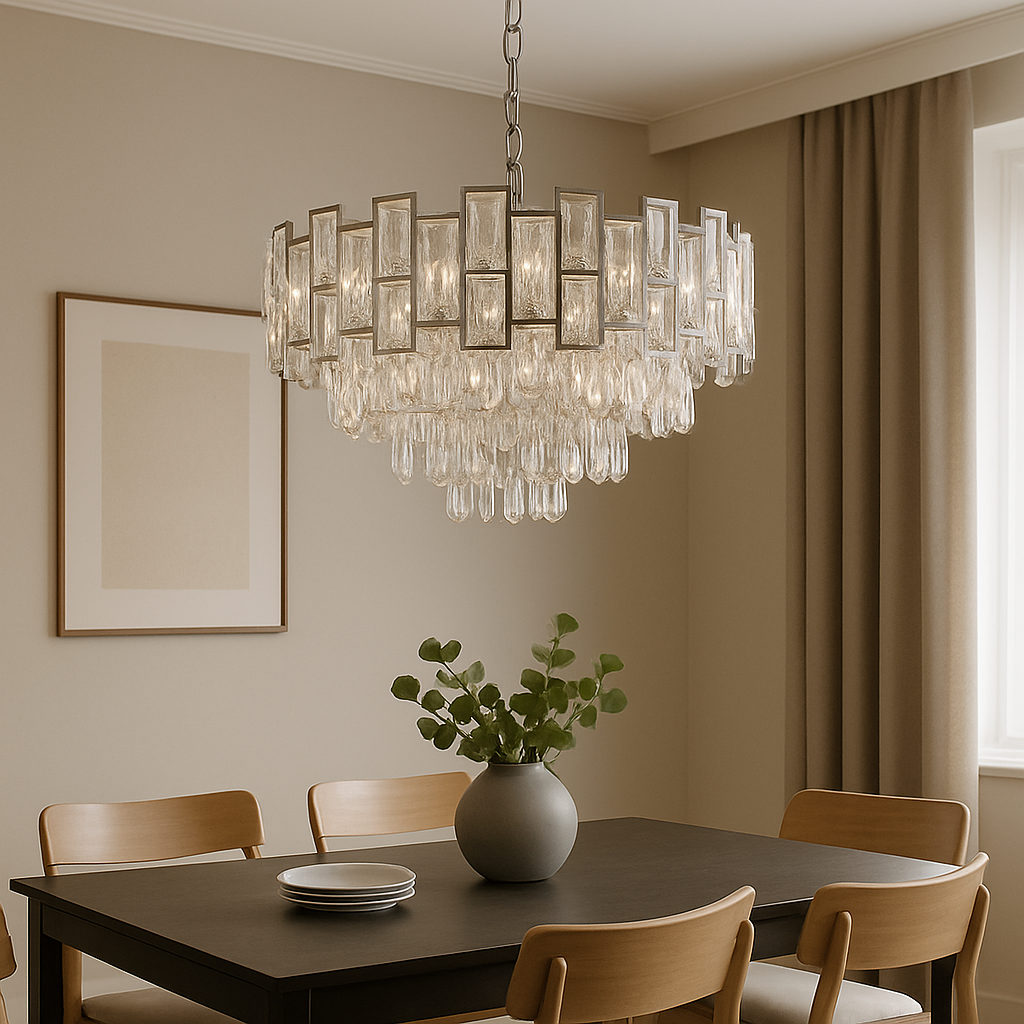 Candelabru cristal rotund argintiu – model 2334-600