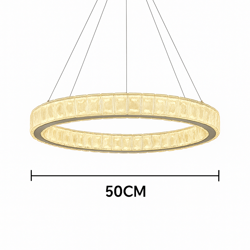 Lustra LED rotunda argintiu Orbit 56W cu telecomanda, iluminare eleganta si confortabila pentru dormitor
