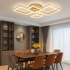 Lustra LED 120W GD cu forme geometrice si lumina reglabila, ideala pentru dining modern ce necesita iluminare eleganta si eficienta vizual