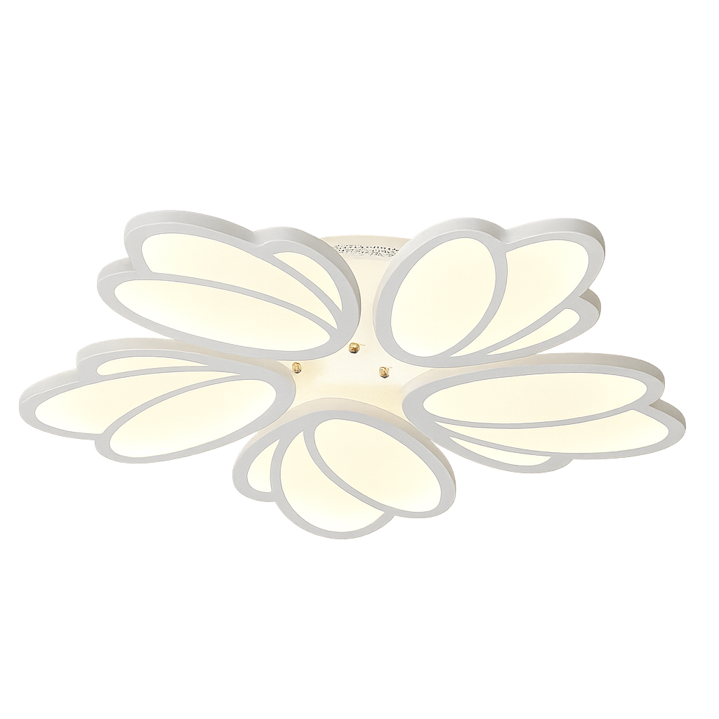 Lustra LED 8101-5 110W cu design floral modern si lumina reglabila, ideal a pentru livinguri elegante si luminoase