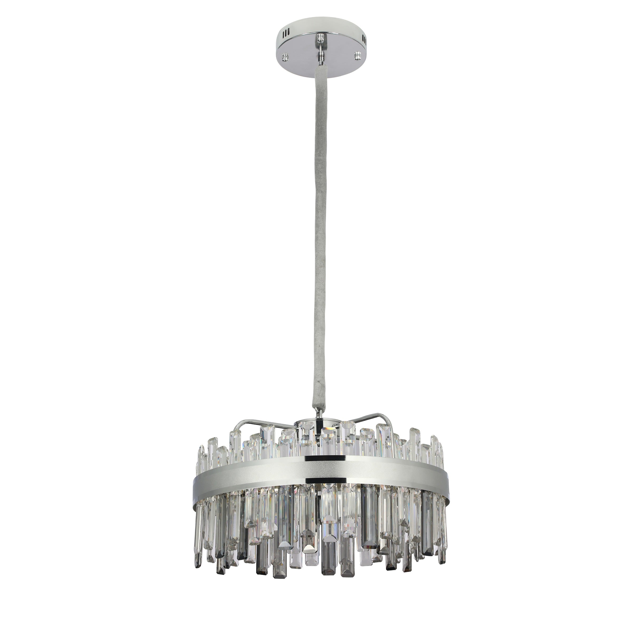 Candelabru LED rotund 8652/600, 140W, cu telecomanda, lumina ajustabila cald-rece, iluminat elegant pentru dormitor.