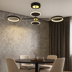 Lustra LED rectangulara 8720A/4 60W cu lumina reglabila si telecomanda, ideal a pentru zone moderne de dining