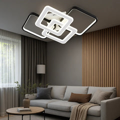 Lustra Led 67Cm 164W cu LED integrat alb metal pentru dormitor living hol bucatarie birou plafoniera LED moderna pentru dormitor living hol bucatarie birou design elegant cu telecomanda