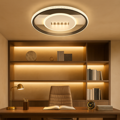 Lustra LED 9334/3BK+WH moderna 91W, perfect a pentru birouri cu lumin a reglabila si design rectangular alb negru