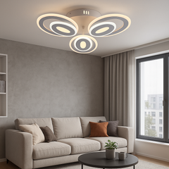 Lustra Led Moderna 2W cu LED integrat alb pentru dormitor living hol bucatarie birou plafoniera LED moderna pentru dormitor living hol bucatarie birou design elegant cu telecomanda