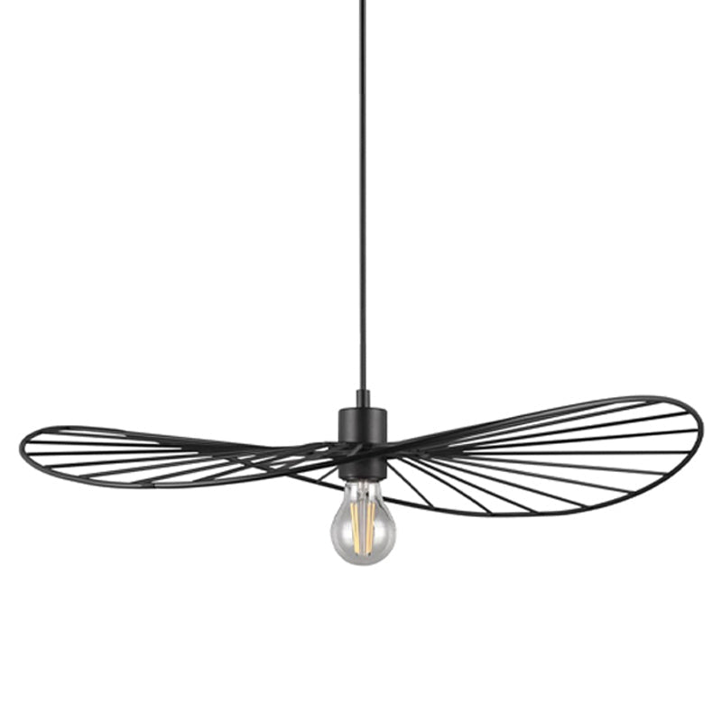 Pendul JD-370 rustic-industrial negru cu forma metalica rotunda Ø380 mm, suport E27, ideal pentru livinguri moderne si interioare urbane.