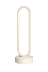 Veioza LED alba forma ovala 30W cu lumina reglabila 3000–6500K aduce eleganta moderna si iluminare ambientala delicata in living.