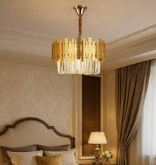 Candelabru Auriu Cu 60W cu becuri E27 negru 385 mm cu telecomanda pentru living dormitor hol sufragerie corp de iluminat din cristal cu becuri E27 si telecomanda pentru living dormitor hol sufragerie