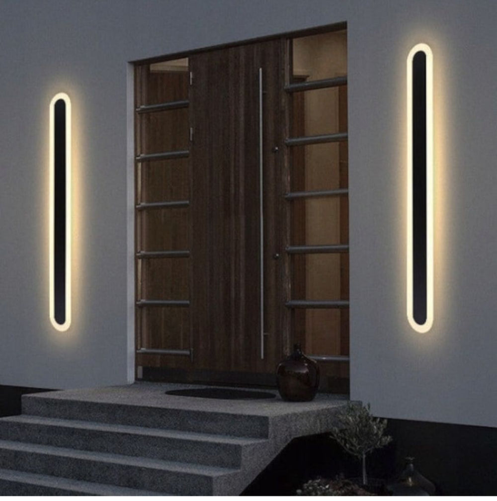 Aplica LED 71456/900 pentru exterior, design liniar 900mm, lumina calda 3000K, rezistenta la ploaie pentru fatade si terase.