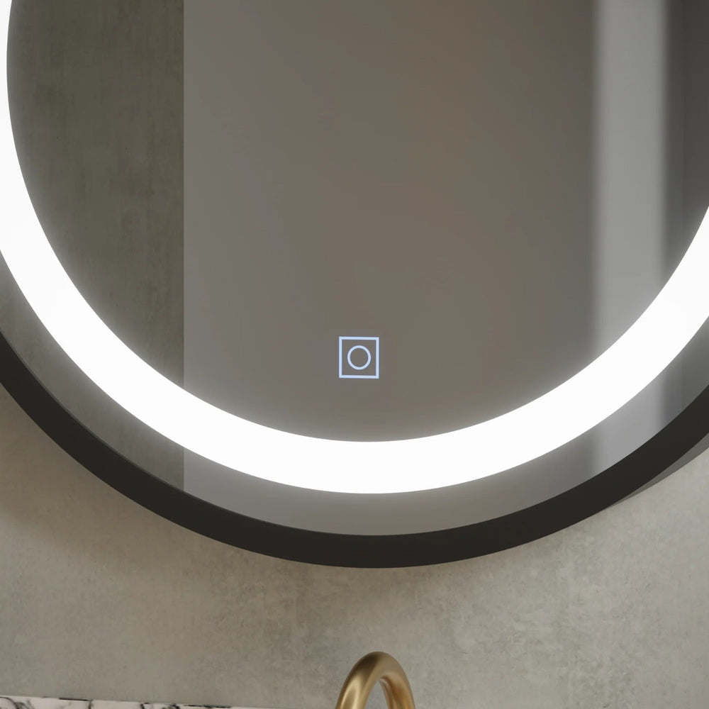 Oglinda LED Baie 50x80 cm cu Dezaburire si 3 Culori | Touch Control Modern