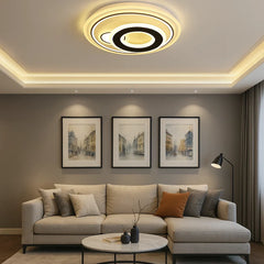 aplica LED SX8787/240Y rotunda alba vedere frontala cu telecomanda