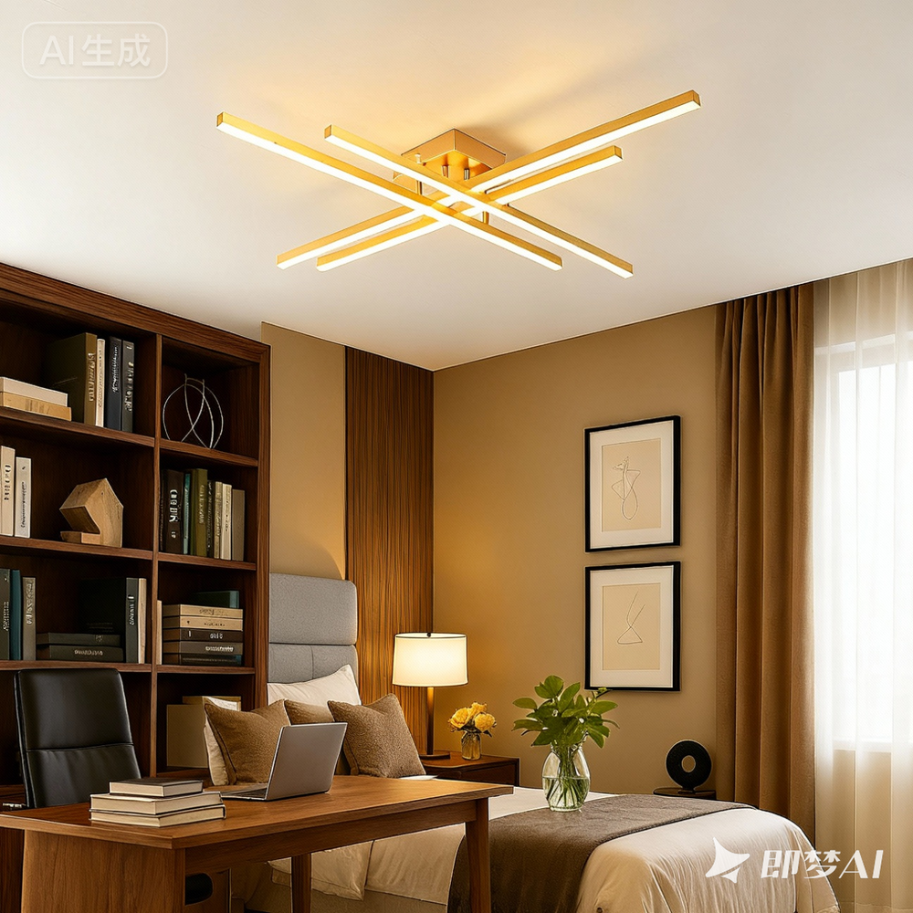 Lustra LED 9390/4T 144W design geometric alb negru perfect a pentru birouri moderne cu lumin a reglabila